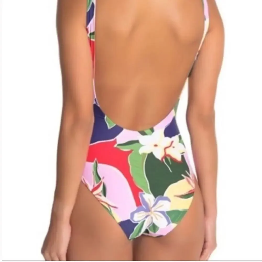 Onia Swim Rachel One Piece Swimsuit floral camo Size‎ Small scoop back high cut